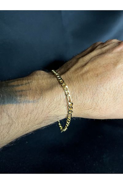 Mos Tespih Men's Yellow Lacquer Coated Steel Bracelet