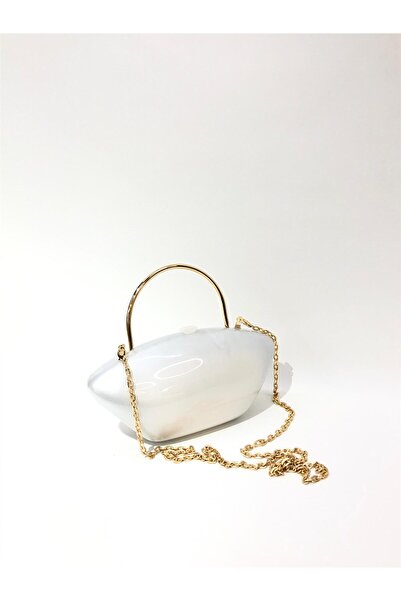 womenacs Women's Luxury Pearl Evening Dress Clutch Portfolio Chain Strap Hand Wedding Engagement Henna Night Shoulder Bag