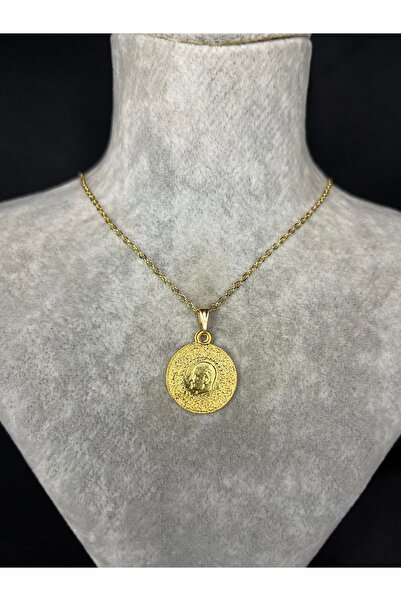 Mos Tespih Çeyrek Altın Özel Çelik Kolye