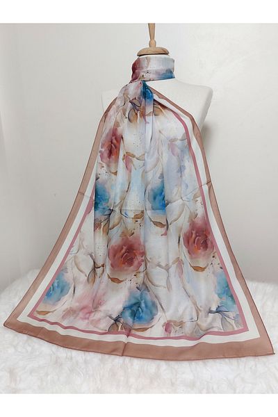 REMOMODA Patterned Soft Cotton Shawl Floral Model
