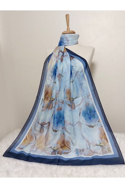 REMOMODA Patterned Soft Cotton Shawl Floral Model