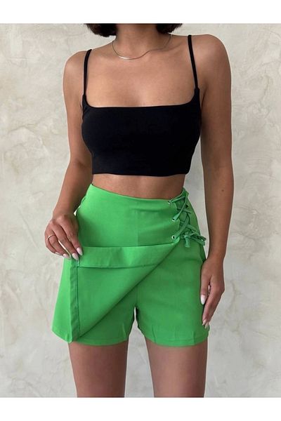 By Mop Bird Eye Shorts Skirt Green S25819
