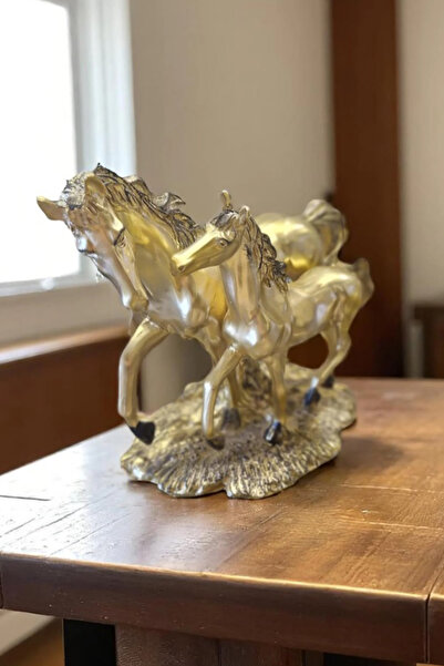 CİYU TİCARET Dekoratif Koşan At Heykeli Hediyelik Koşan At Heykeli