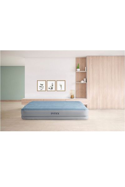 Intex Saltea gonflabila Queen Dura-beam Mid-Rise Comfort 64159, 152x203xH36 cm, pompa electrica inte