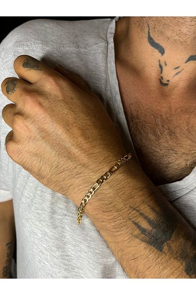 Mos Tespih Men's Yellow Lacquer Coated Steel Bracelet