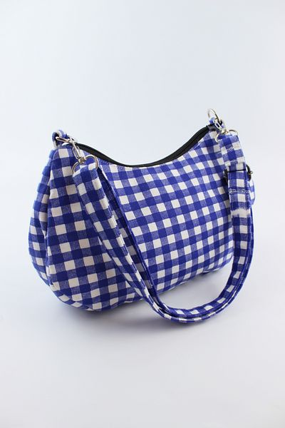 İLKYAZ Mini dimensiune carouri model denim țesătură Saks femei baghetă geantă de umăr pentru femei 24x14x7 cm