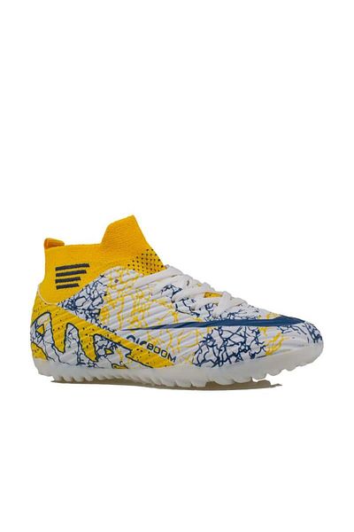 m2s Yellow Boy's High-Rise Astroturf Field Shoes