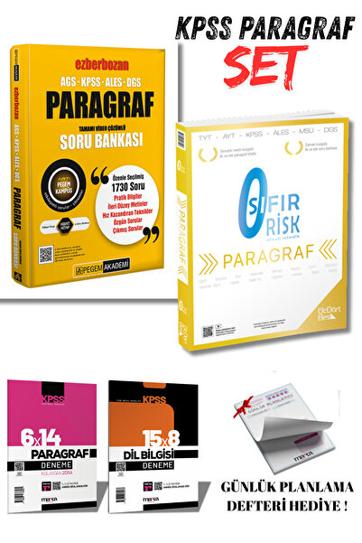 Pegem Akademi Yayıncılık 2026 KPSS 345 Paragraf Sıfır Risk ve Pegem Ezberbozan Paragraf Video Çözümlü Soru Bankası + DENEME