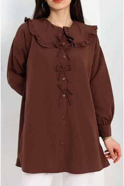 MODA Baby Collar Bow Detailed Shirt