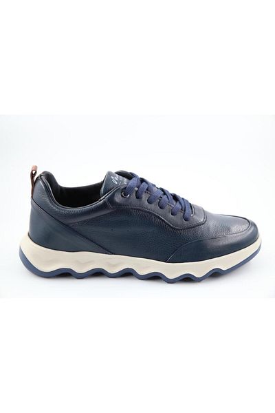 MARCOMEN 20414 Genuine Leather Navy Blue Men's Casual Shoes