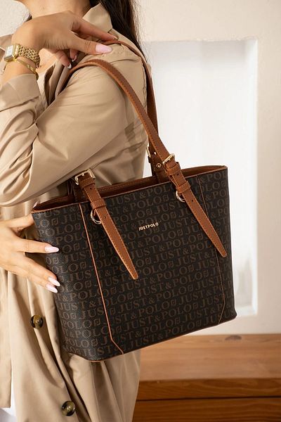 Just Polo Original Women's Large Size Waterproof Handbag Tote Bag 342205Pc