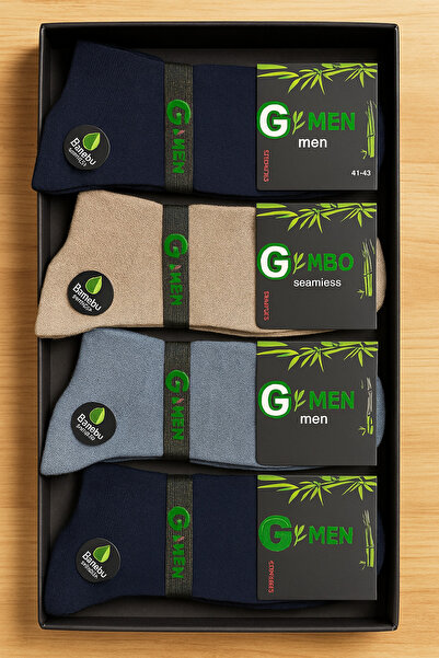 BB ΑΝΔΡΙΚΕΣ κάλτσες Bamboo Long χωρίς ραφές σετ με 5 μαύρες -σκούρο μπλε-γκρι...