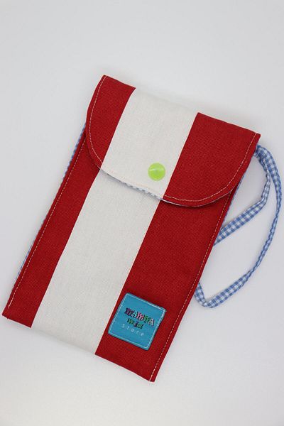 Mamma Mia Home Red Stripes Glasses Bag Eyeglasses Case Phone Cover