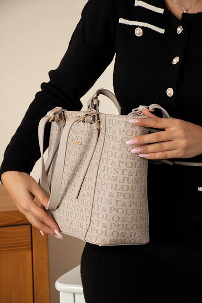 Just Polo حقيبة يد نسائية أصلية كبيرة الحجم مقاومة للماء 342205PC