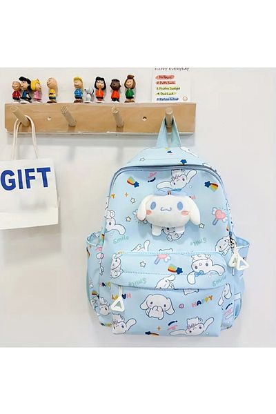 So Iconic Sanrio Cinnamoroll Personaj Culoare Albastru Geanta de dimensiuni mici / Rucsac pentru gradinita si creiera