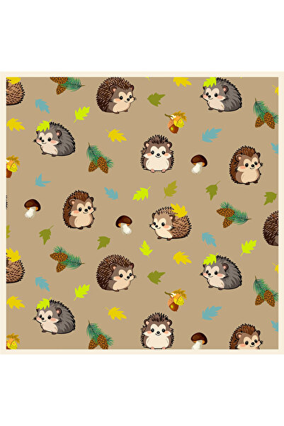 Sultan İpek Kirpi Desenli Fular/bandana 48x48