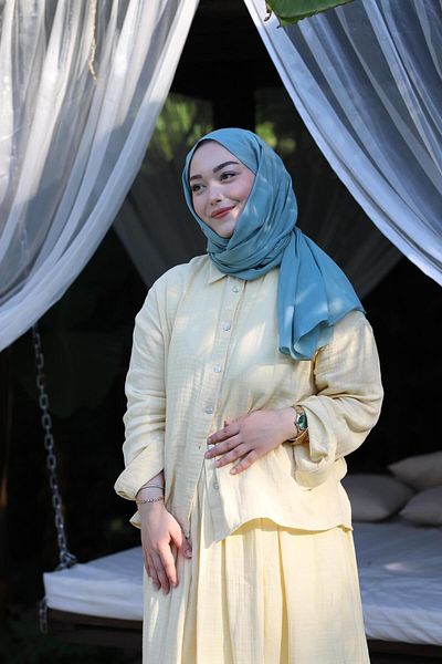 Şalland Natural Cotton Shawl Soft Mint