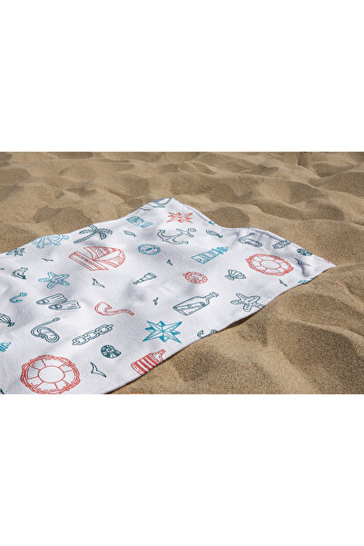 Home Seaside Patterned Digital Printed Beach Bath Towel