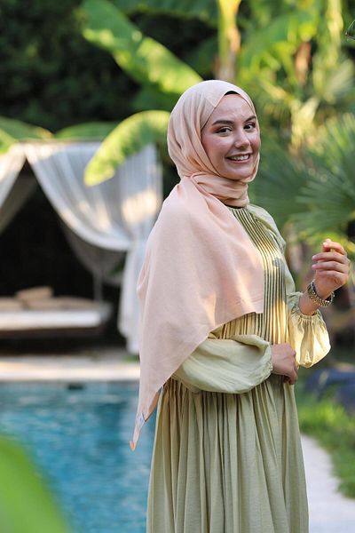 Şalland Natural Cotton Shawl Honey Foam