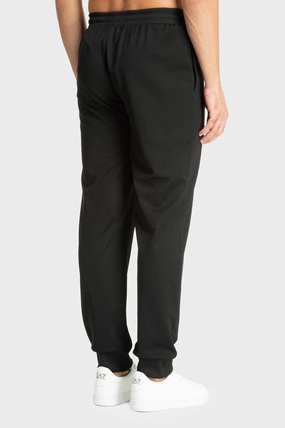 Emporio Armani With Logo Regular Fit Tie-Up Ribbed Leg Jogger Pants Men's Trousers Em000500 Af