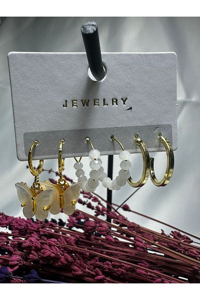 Mutenaura Stainless Steel Earrings Set of 6