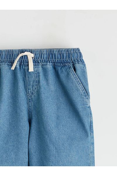 LC Waikiki Lcw Kids Indigo Elastic Waist Boy Jean Shorts