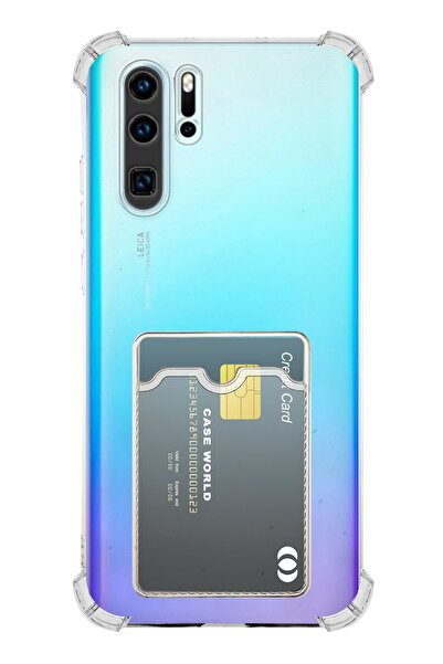 CaseWorld Huawei P30 Pro Kapak Kamera Korumalı Kartlıklı Darbe Emici Özellikl...
