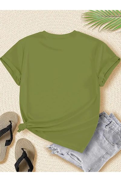 l'eivor Book & Flower Design Printed Women's Cotton T-Shirt