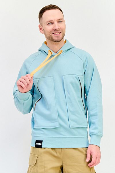 hoka Men Sportswear Fit Long Sleeves Outdoor Hoodie, Sage Green