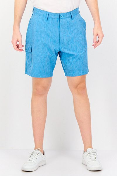 Mountain And Isles Men Heather Cargo Shorts, Blue