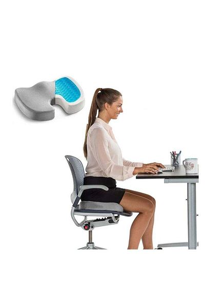 COOYA Seat Cushion,Gel Memory Foam Pad,Pressure Relief,Comfort Support,Grey