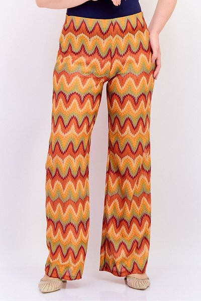 Koton Women Regular Fit Allover Print Wide Leg Pants, Multicolor