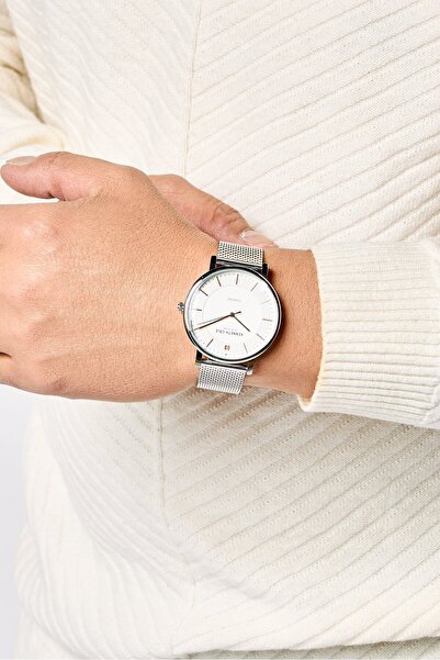 Kenneth Cole Men KCWGG2652561 Analog Interchangeable Strap Watch 43 mm, Silver