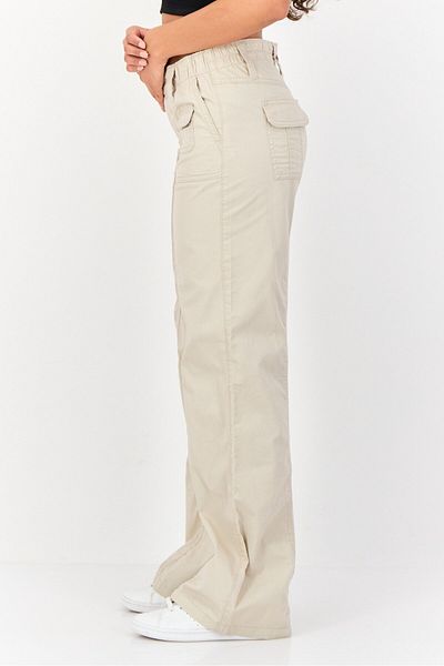 Don't Call Me Jennyfer Women Straight Fit Solid Straight Leg Pants, Beige