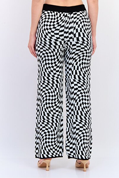 DeFacto Women Regular Fit Checkered Straight Leg Pants, Multicolor