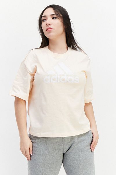 adidas Women Sportswear Fit Outdoor Crop T-Shirt, Peach