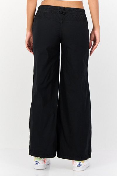 Don't Call Me Jennyfer Women Wide Fit Solid Cargo Pants, Black