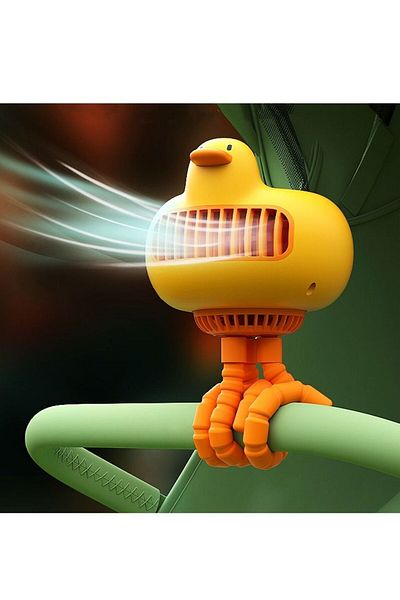 COOYA Baby Stroller Fan,Mini USB Octopus ,3600 mah,Rechargeable Portable for Travel,Stroller,Car Seat