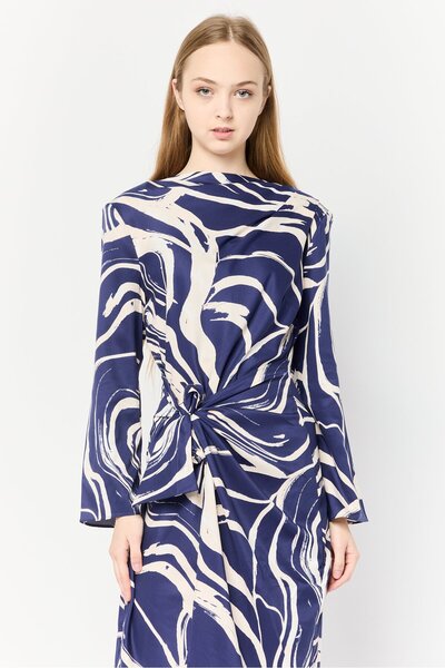 Donna Morgan Women All Over Print Casual Midi Dress, Multicolor
