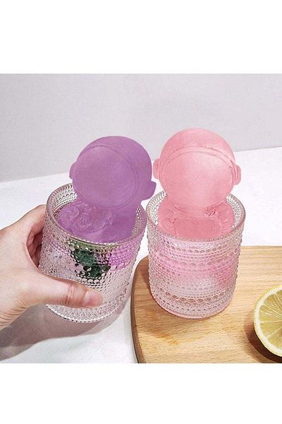 COOYA 4 Pcs Diy Ice Cube Molds,astronaut Series,multi Colors,suitable For Ice Cream,cold Drinks