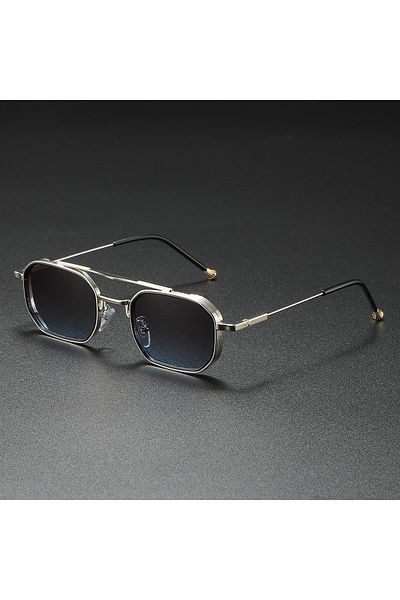 Choice Silver Blue 2025 Square Sunglasses Women Trendy Vintage Steampunk Sunglass Men Luxe Fashion Glasses