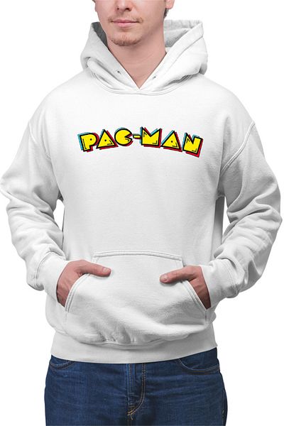 OEM Men's Hoodie Pac Man Game Minimalist Isometric