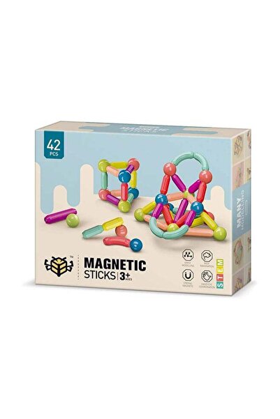 LIXADA 42-Piece Magnetic Building Stick Blocks