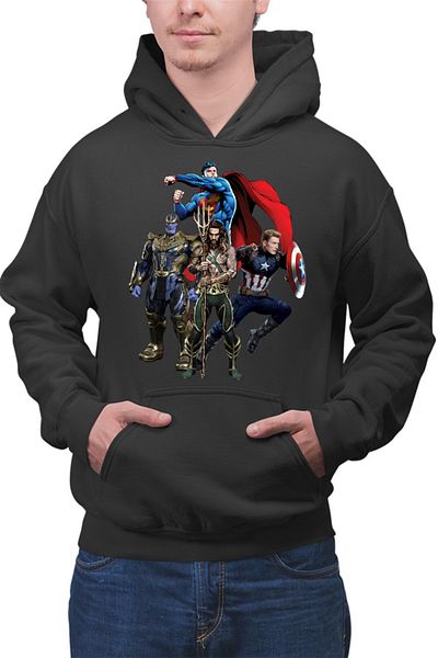 OEM Men's Hoodie Aquaman Leader Superman Captain America Thanos