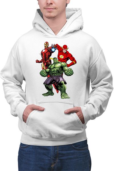 OEM Hanorac Barbati Ironman Hulk Flash Flying Hero Fantasy Comic Books