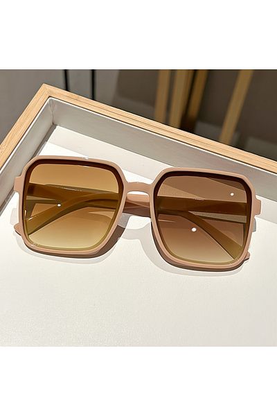 Choice Tea Extra Large Fashionable Fashion Sunglasses for Women with Square Plastic Decorative Glasses for
