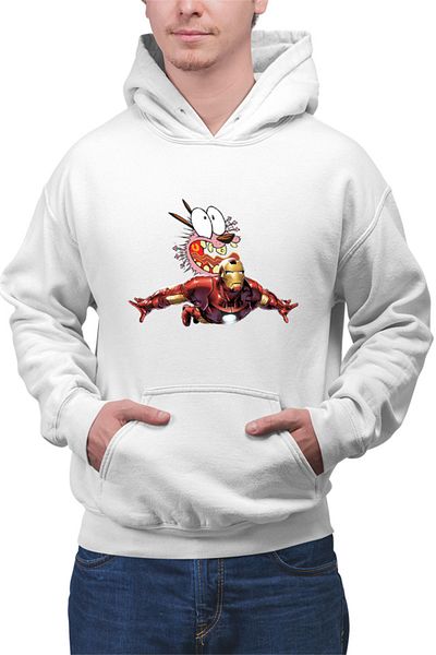 OEM Men's Hoodie Ironman Courage Scared Fly Superhero Cartoon