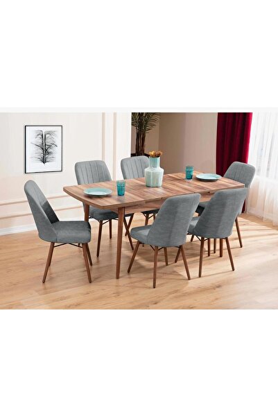 Toce 6 KİŞİLİK YEMEK ODASI TAKIMI MUTFAK MASASI TAKIMI MASA TAKIMI MUTFAK MAS...