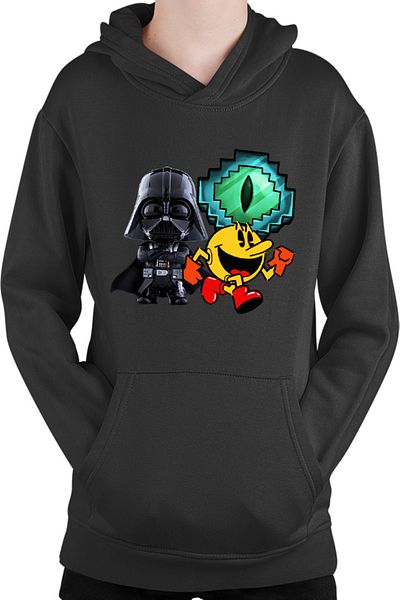 OEM Kids Hoodie Pac Man Darth Vader Ender Eye Minecraft