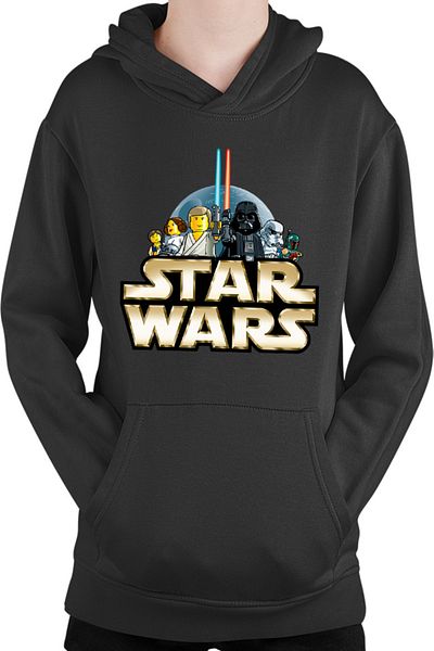 OEM Star Wars Princes Darth Vader Planets Laser Kids Hoodie